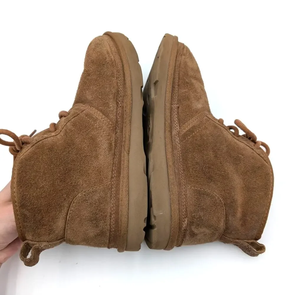 UGG Neumel II Water Resistant Chukka Boots Lace-Up Kid's Chestnut Size US5 EU37